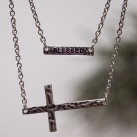 Cross /Blessed Pendant Set