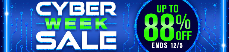 Cyber Week Sale Save up to 88% Off Ends 12/5