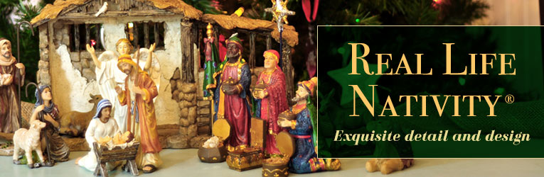 クリスマスNativityセット - フル10インチReal Life Nativity Set by