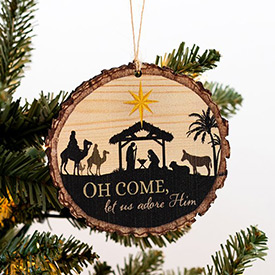 Oh Come, Let Us Adore Him Ornament