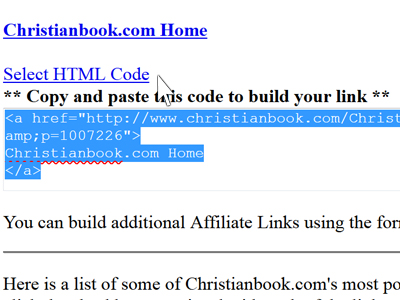 Copy and Paste HTML