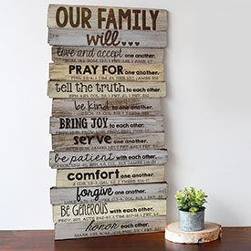 Stacked Family Plaque