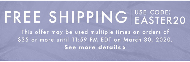 Free Shipping thru March 30 - See Details