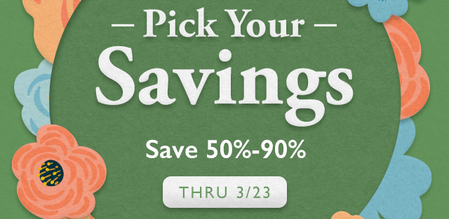 Pick Your Savings 50-90% Off