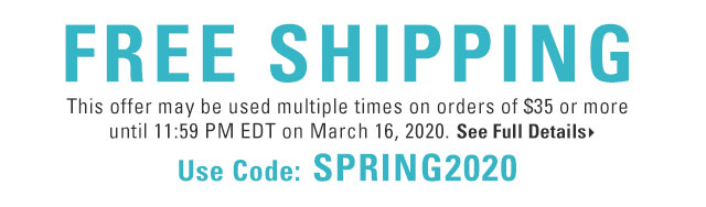 FREE SHIPPING Use code: SPRING2020