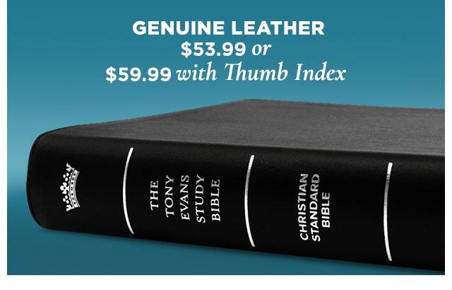 CSB Tony Evans Study Bibles- Genuine Leather
