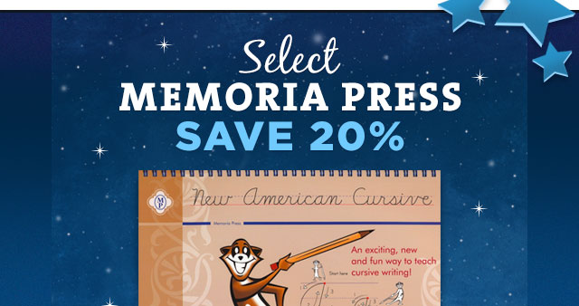 Select Memoria Press- Save 20%