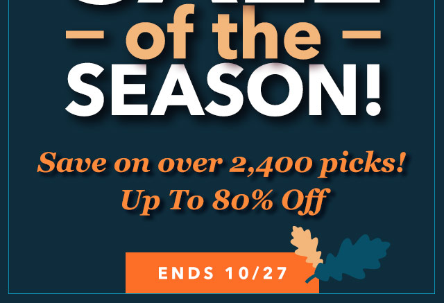 Save on over 2,400 picks! Up To 80% Off