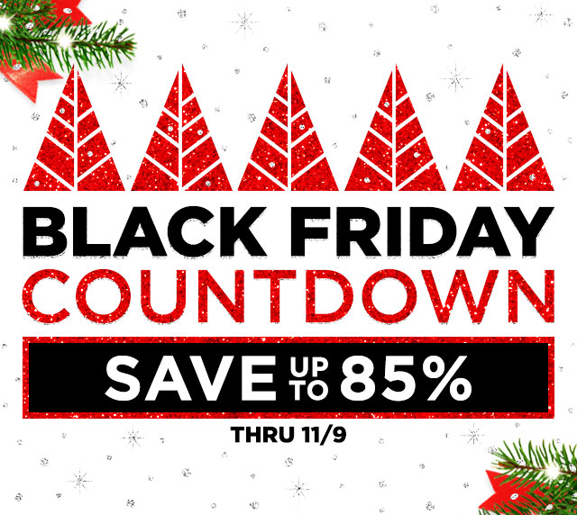 Black Friday Countdown - Save up to 85%