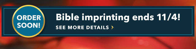 ORDER SOON Bible Imprinting Ends 11/4
