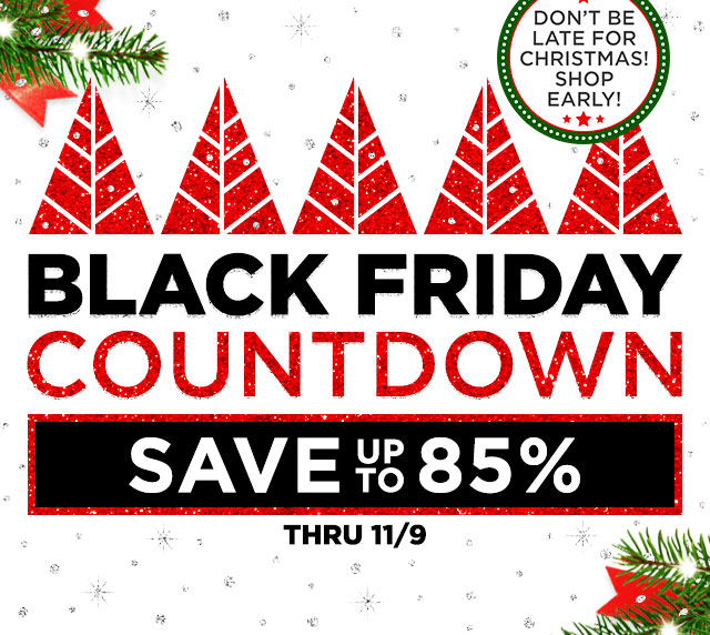 Black Friday Countdown Ends Tomorrow - Save up to 85%