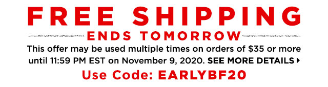 Free Shipping Ends Tomorrow - Black Friday Countdown
