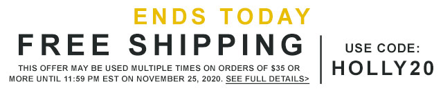 Free Shipping Ends Today