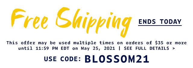 Free Shipping Ends Today - See full details