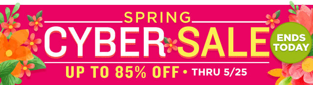 Spring Cyber Sale - Ends Today