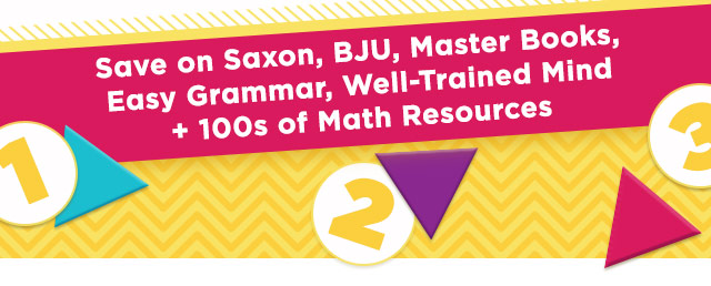 Save on Saxon, BJU, Master Books, Easy Grammar, Well-Trained Mind + 100s of Math Resources