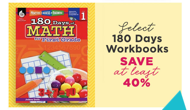 Select 180 Days Workbooks - Save at Least 40%