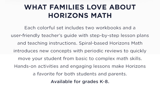 What families love about Horizons Math