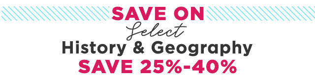 Save on Select History & Geography - Save 25%-40%