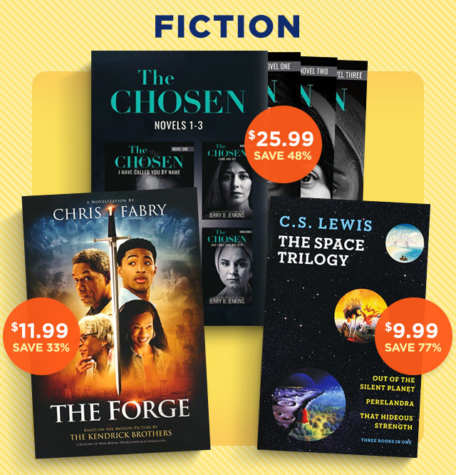 Fiction - The Chosen Novels 1-3 by Jerry B. Jenkins, The Forge by Chris Fabry and C.S. Leiws Space Trilogy