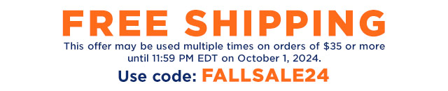 Free Shipping Use code: FALLSALE24