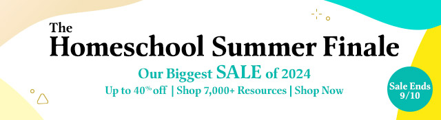 Homeschool Sale - Ends 9/10 - Shop Now>