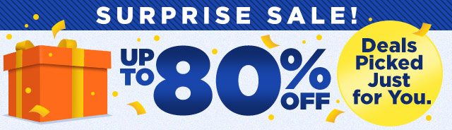 Surprise Sale! Up to 80% Off - Deals Picked Just for You.