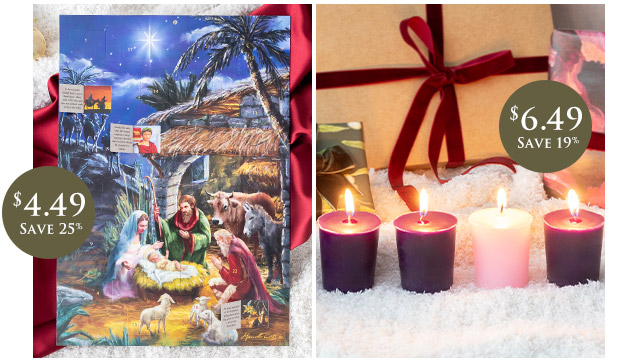 Star of Bethlehem Advent Calendar and Advent Votive Candles