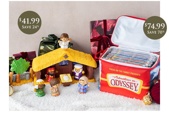 Little People Nativity and Adventures in Odyssey DVD Set