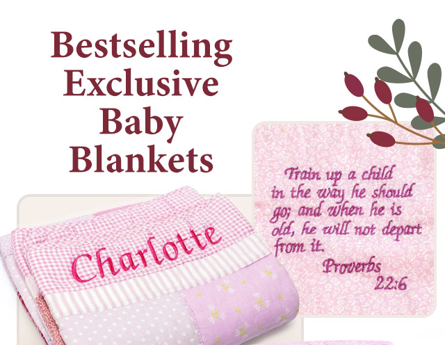 Bestselling Exclusive Baby Blankets - Your Choice $24.99 each - Save 50%