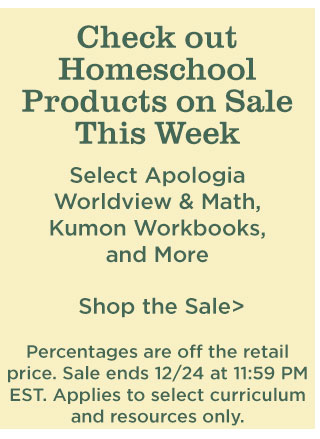 Check out Homeschool Products on Sale This Week | Select Apologia Worldview & Math, Kumon Workbooks, and More