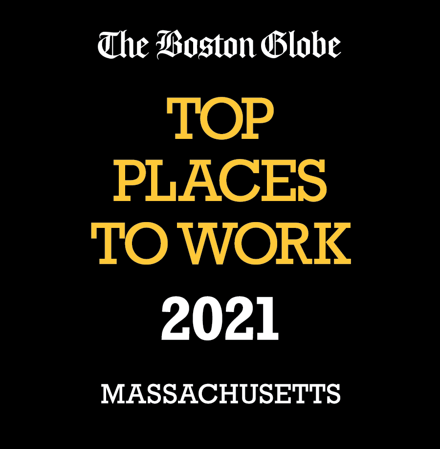The Boston Globe's Top Places To Work 2021 Badge